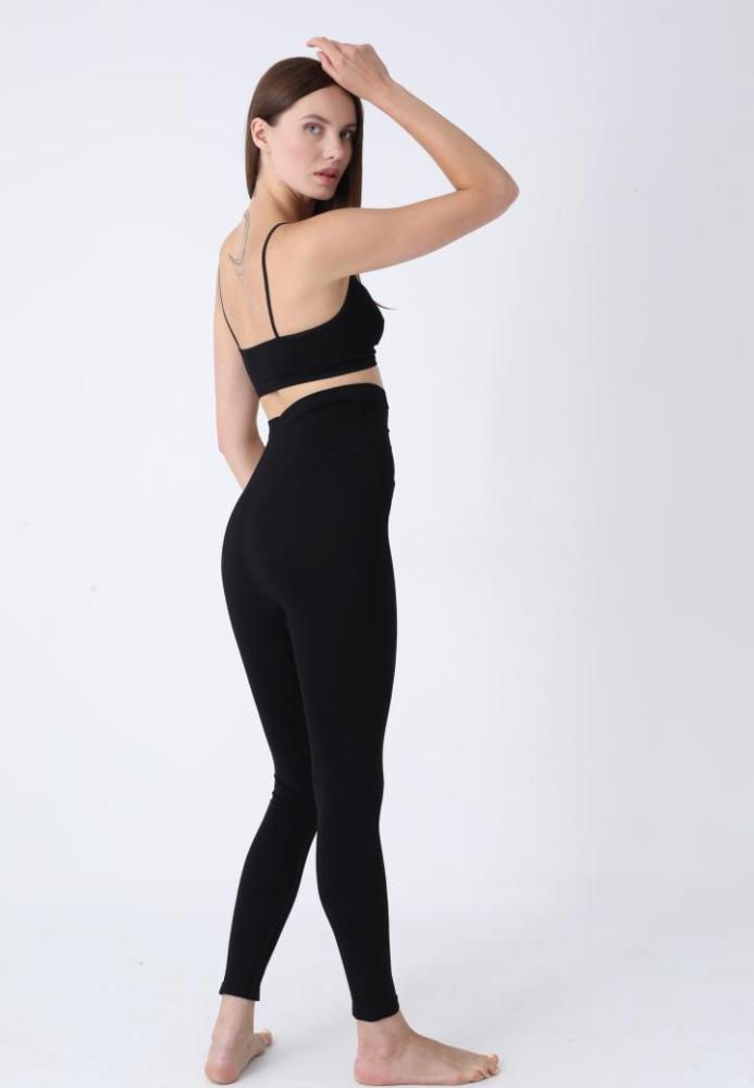 Colanți Modelatori Postnatali, cu Talie înaltă și Bandă Lată de Susținere,Culoare Negru,Engros
